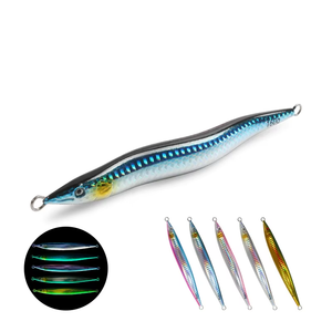 Tipo S Sizzling Snake Boat Cebo <span class=keywords><strong>de</strong></span> pesca UV Luminous Lead Fish Quick Draw Little Jack Bait Caballo Caballa Atún Cebo - Product Image 1