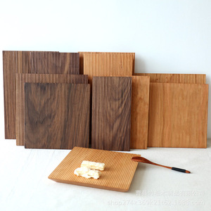 ถาดไม้ทรงสี่เหลี่ยมแบบญี่ปุ่น ลายริบบิ้น สำหรับเสิร์ฟขนมหวาน ดีไซน์เรียบง่ายทันสมัย สำหรับโต๊ะอาหาร - Product Image 1