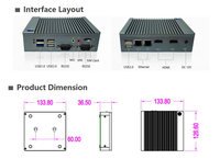 Mini PC AI Edge Gateway con RK3588 8GB+64GB EMMC 2*HD-MI 2*LAN 2*RS232 Android Linux Ubuntu para Visión Artificial y Computación en el Borde