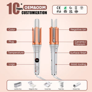 <span class=keywords><strong>Fer</strong></span> à boucler automatique rotatif, 2 directions de rotation, <span class=keywords><strong>boucles</strong></span> et vagues sans effort, adapté aux débutants et à un usage professionnel. - Product Image 2