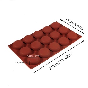 Moule à gâteau en silicone résistant à la chaleur, 15 compartiments, en forme de macaron, écologique, non toxique, passe au lave-vaisselle, DIY - Product Image 6