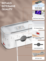 Regleta Eléctrica Multifuncional Blanca Ldnio SN5311W con Caja Organizadora y Enchufe de Extensión