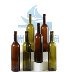 Vente d'usine grande et maigre bouteille de vin vide 750ml 32 oz bouteille en verre pas cher vin corée