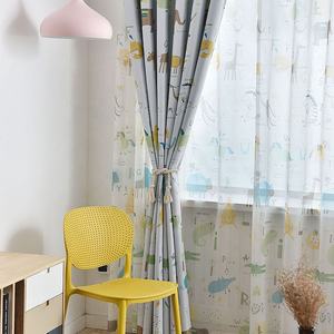 Cortina de Cartón Gris Estampada al por Mayor para Dormitorio Infantil, Cortinas Infantiles con Lindos Animales, Cortinas Opacas para el <span class=keywords><strong>Hogar</strong></span> - Product Image 5