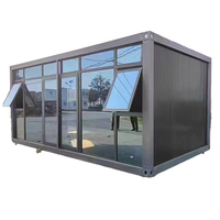 Maison modulaire en conteneur portable de luxe en fibre de verre personnalisée en Chine, prix raisonnable, 20 pieds, 40 pieds, panneau sandwich