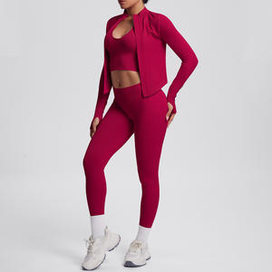 Ensemble de survêtement 5 pièces tendance pour femme, collection automne-hiver 2025, style sport et yoga, réversible, uni, respirant, grandes tailles, vente en gros - Product Image 5