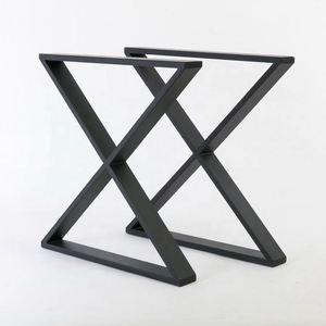 Custom Modern X-Shaped Wrought Iron Powder Coated Coffee <b>Table</b> <b>Legs</b> for Dining Kitchen Hotel Outdoor Living Room Bedroom - Product Image 5