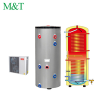 200l Sus 304/316/duplex deux bobines Voor Voor sanitaire réservoir d'eau chaude stockage pompe à chaleur chauffage de l'eau Geyser chauffe-eau