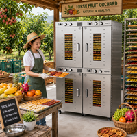 88 Lagen 425L Grote Capaciteit Fruitdroogmachine Commercieel 304 RVS Gaas Voedseldehydrator 7400W voor Industrieel Gebruik