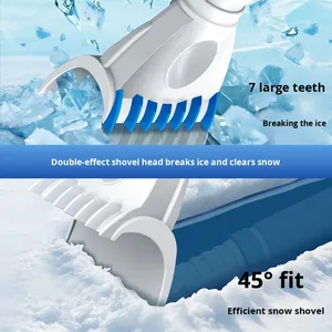 Grattoir à neige multifonctionnel en alliage et en plastique Pelle de déglaçage et de <span class=keywords><strong>givre</strong></span> rétractable montée sur voiture - Product Image 3