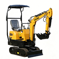 Miniexcavadora Compacta Shantai de 1 Tonelada, Excavadora de Orugas para Cimentaciones con Inyector de Combustible para Excavación de Sótanos