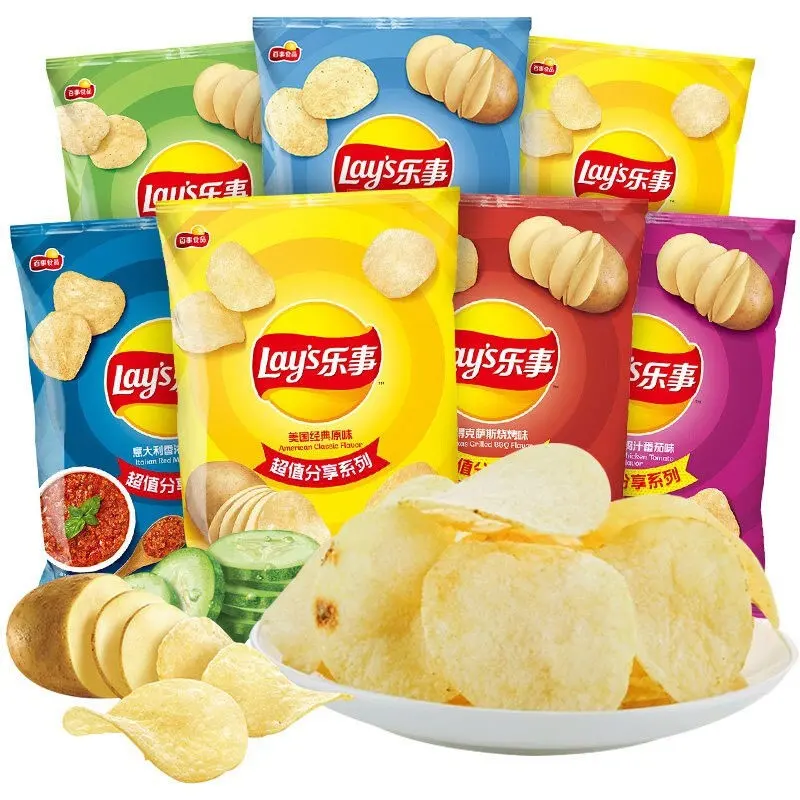 Quente-Venda oem boa qualidade China peru eua importe real vara de batata chips de Batatas Fritas lays vegan feliz