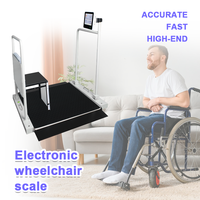 Báscula Digital Electrónica con Pantalla Táctil para Silla de Ruedas, Plataforma de Acero para Pesaje de Pacientes Discapacitados en Hospitales, OEM HIS