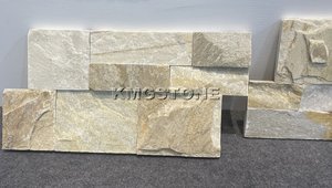 Façade empilée <span class=keywords><strong>en</strong></span> <span class=keywords><strong>pierre</strong></span> naturelle 18x35 S Panneau mural champignon extérieur moderne pour villas hôtels Finition fendue Tuile d'ardoise naturelle - Product Image 2