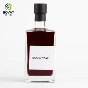 375ml 500ml 750ml Square Empty Flint Glass Bottle Home Bar Liquid Storage <strong>Containers</strong> Square Clear <strong>Wine</strong> Bottles With Cork - Product Image 2