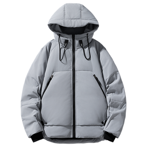 Logotipo personalizado Ropa de trabajo con capucha para hombres en otoño Chaqueta acolchada Ropa de trabajo de Montañismo al aire libre Chaqueta delgada - Product Image 1