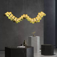 Lustre rond nordique à hauteur réglable, design personnalisé en verre doré, luminaires suspendus pour hall d'hôtel, escalier, salle à manger