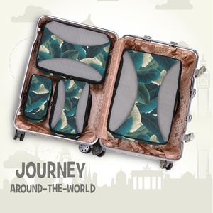 Ensemble de 4 sacs de rangement portables personnalisables pour vêtements, sacs de voyage compressibles, cubes de compression pour bagages avec dessus en maille - Product Image 6