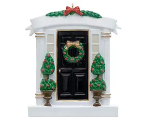 黑色门装饰品我们的新房子个性化圣诞装饰品-节日树装饰品-我们在新家的第一个圣诞节