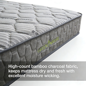 Matelas en fibre de charbon de bambou à accumulation de chaleur pour les pays froids, garde au sec et au chaud, matelas à ressorts ensachés hypoallergénique - Product Image 2