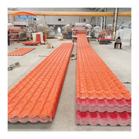 Tejas de Resina Sintética de PVC ASA Impermeables Estilo Español con 1050mm de Ancho