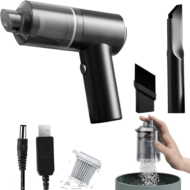 Handheld Vacuum Cordless Car Vacuum Cleaner Rechargeable, 120W 9000Pa Strong Suction, 2 in 1 Portable Mini Vacuum Cleaner