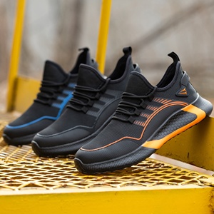 Tiger Master Protección antideslizante para los pies Anti-aplastamiento EU Puntera de acero A prueba de pinchazos Peso ligero Negro Zapatillas de seguridad para hombres - Product Image 2