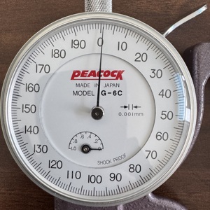 รับประกัน 1 ปี ของแท้จากญี่ปุ่น เครื่องวัดความหนา PEACOCK รุ่น G-6C 0-1 มม., 0.001 มม., 20 มม. อุปกรณ์ทดสอบแบบไม่ทำลายวัสดุ - Product Image 5