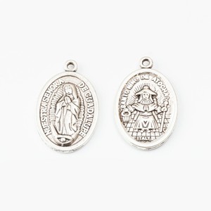 Medalla Religiosa Ovalada <span class=keywords><strong>de</strong></span> Aleación <span class=keywords><strong>de</strong></span> Zinc <span class=keywords><strong>de</strong></span> Doble Cara con Diseño <span class=keywords><strong>de</strong></span> la <span class=keywords><strong>Virgen</strong></span> <span class=keywords><strong>de</strong></span> <span class=keywords><strong>Guadalupe</strong></span> Atocha para Marcador <span class=keywords><strong>de</strong></span> Libros con Cinta Bíblica Católica - Product Image 3
