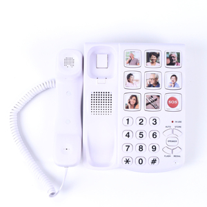 Nút Lớn Số Lớn Với Hình Ảnh Điện Thoại Cố Định Máy Tính Để Bàn Dành Cho Người Cao Tuổi Trẻ Em Một Chạm Quay Số Khẩn Cấp Gọi Điện Thoại Có Dây - Product Image 2