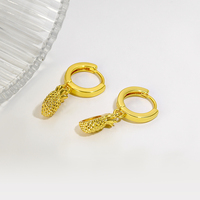 Mode 18K Verguld Fruit Oorbellen Ananas Populaire Hoepel Oorbel Accessoires Voor Vrouwen