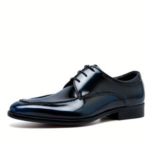 Mocassins carrés faits main pour hommes - Chaussures décontractées à lacets pour affaires, antidérapantes, respirantes, légères, style gentleman européen et américain - Product Image 2