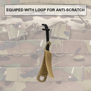 Tiradores de Cremallera Tácticos, Gancho y Bucle, Asa para Mochila, Cordón Molle, Nylon 500D, Corte Láser, Accesorios para Bolsas de Caza - Product Image 6