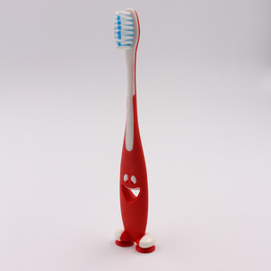 แปรงสีฟันเด็ก ขนแปรงนุ่ม ลายหน้ายิ้ม สองสี แปรงสีฟันแบบใช้มือสำหรับเด็ก - Product Image 1