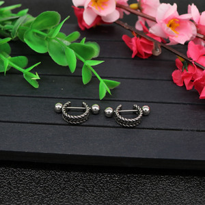yunnique Steel <b>Wings</b> Titanium Steel Stud <b>Earrings</b> Spiral Design Geometric Unisex Fashion Jewelry - Product Image 3