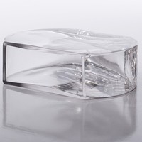 Vase en verre rond plat contemporain pour la décoration de la maison Design de table hydroponique créatif