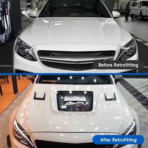 Nouveau capot moteur transparent en fibre de carbone 2014-2021 pour Benz AMG C63 avec vis – Amélioration par montage à visser - Product Image 2