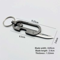 Couteau miniature portable en alliage de titane, porte-clés multifonctionnel, ouvre-bouteille, couteau à ouvrir les boîtes