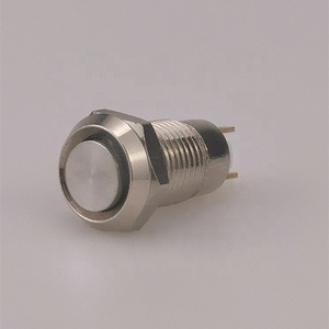 IP65 Waterproof 3A Electronic <strong>Push</strong> <strong>Button</strong> 10mm Flat Head Self-Locking Self-Resetting 1NO One <strong>Open</strong> One <strong>Closed</strong> Type Made Metal - Product Image 3