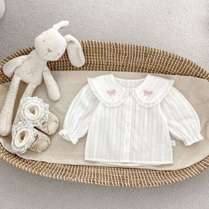 Roupas de Primavera para Bebês, Camisa com Estampa e Laço, Conjunto de 2 Peças, Macacão Sem Mangas para Recém-Nascidos - Product Image 5