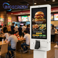Quiosco de impresora de pago de autoservicio con pantalla táctil INGSCREEN, resolución de 1920*1080, código QR, productos básicos, reconocimiento de código de barras, SDK interior