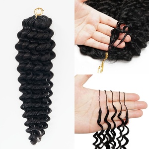 Wholesale Manufacturer 12A Virgin Hair <b>Extension</b> Feathering Tip Curly Human Crochet Braiding Human Hair Bundles for Women - Product Image 1