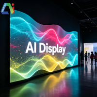 Écran LED incurvé flexible créatif de qualité diffusion AI, 8K, IP65, garantie 2 ans, mur vidéo P1.2-P2.5, 7680Hz, 1000 nits, studio