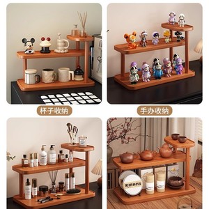 Cosmetic <b>storage</b> rack, <b>dressing</b> <b>table</b> desktop, skincare product <b>storage</b> box, solid wood entryway perfume, lipstick, and water - Product Image 4