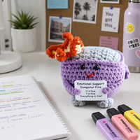 Boîte d'extinction d'incendie créative en crochet, design de dessin animé, jouet d'apaisement émotionnel, peluche tricotée à la main, amusante pour le bureau