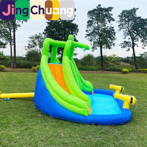 Château gonflable pour enfants Jumping Di en PVC avec double toboggan, pulvérisation d'eau, mur d'escalade, trampoline, <span class=keywords><strong>filet</strong></span> de sécurité pour l'intérieur et l'extérieur - Product Image 3