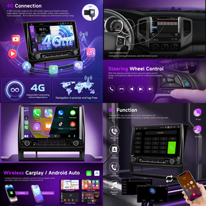 Radio para Auto Android Podofo de 9'' para Toyota Tacoma 2005-2015, 4+64G, Carplay/Android Auto Inalámbrico, Conexión WIFI y 4G, Estéreo de 8 Núcleos - Product Image 2