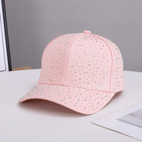 Casquette de baseball en gros pour femmes, ornée de strass, réglable, style 'Dad Hat' avec cristaux brillants, tendance, décontractée, pour l'extérieur