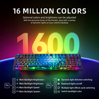 Clavier mécanique Zornher ZH980 Starry Sky, éclairage RVB programmable, sans fil, tri-mode, 97 touches, pour le bureau