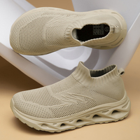 Chaussures de course pour hommes 2026 en promotion – Baskets respirantes en maille légères à enfiler avec semelle amortissante en EVA creuse
